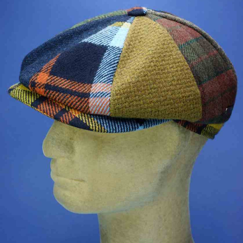 Casquette Irlandaise En Coton Pied De Poule - Modèle Mallow Fabriqué En Italie | Chapeau Été Tendance