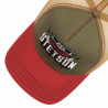 STETSON trucker cap festival live loud : couleur - rouge, Taille Réglable - de 55 à 62cm