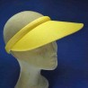 Grande visière serre tête jaune : couleur - jaune, taille - 54cm à 60cm