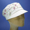 Casquette femme cubaine coton beige : couleur - beige, taille - elastiqué de 54 cm à 58 cm