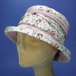 Chapeau bob coton femme poudré UPF+50