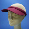 Visière sport serre-tête coton bio femme et homme : couleur - cassis, Taille Réglable -  de 54cm à 61 cm
