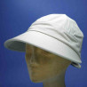 Casquette longue visière réglable coton beige UPF+50 : couleur - beige, taille - elastiqué de 54 cm à 58 cm