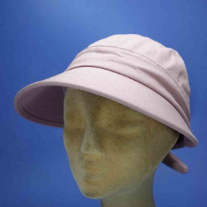 Casquette longue visière réglable coton rose UPF+50