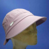 Casquette longue visière réglable coton rose UPF+50 : couleur - rose, taille - elastiqué de 54 cm à 58 cm