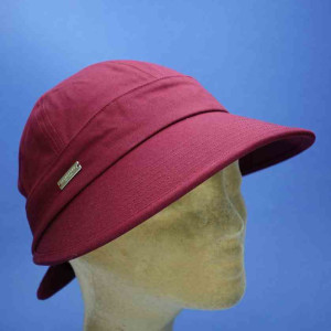 Casquette longue visière réglable coton cassis UPF+50