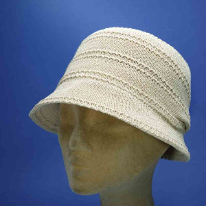 Chapeau cloche coton viscose camel d'été pour femme