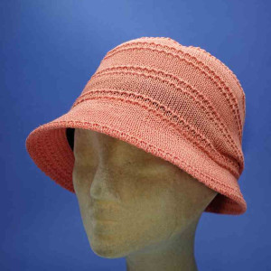 Chapeau cloche coton viscose terracotta d'été pour femme