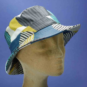 Chapeau de pluie imperméable multi couleur pétrole femme