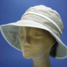 Chapeau bob en lin beige pour femme : couleur - beige, taille - 57cm