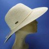 Grande capeline naturel tresse papier : couleur - naturel, Taille Réglable - par lacet de 54cm à 58cm