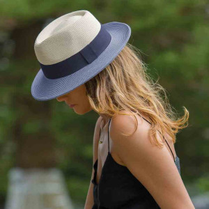 Chapeau house of ord ivoire marine haute protection solaire anti UV femme