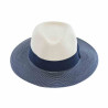 Chapeau house of ord ivoire marine haute protection solaire anti UV femme : couleur - ivoire-bleu, Taille Réglable - par lacet de 54cm à 58cm