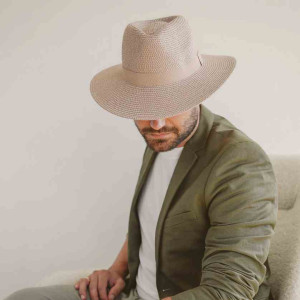 Chapeau house of ord fedora anti UV homme femme taupe