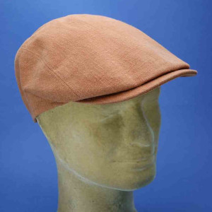 Casquette d'été en coton et ramie homme terracotta