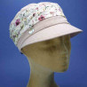 Casquette femme cubaine coton poudré : couleur - poudré, taille - elastiqué de 54 cm à 58 cm