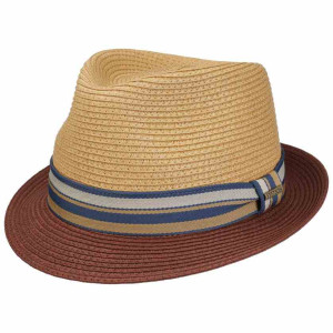 STETSON chapeau trilby toyo été homme red beige