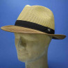 Flechet chapeau fedora paille cousue tabac homme et femme : couleur - tabac, taille - XL ( 61cm )