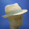 chapeau trilby raphia tressé homme et femme : couleur - vert , Mixte - Homme et Femme, taille - M.56.57cm