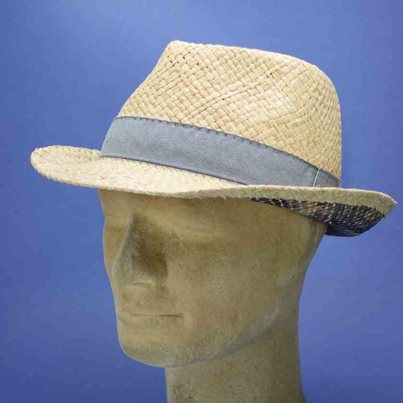 chapeau trilby raphia tressé homme et femme
