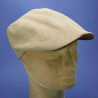 Casquette plate coton beige été homme : couleur - beige, taille - 55cm