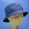 bob resserrable lin petit bord femme : couleur - bleu marine , Taille Réglable - par lacet de 54cm à 58cm