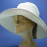 chapeau resserrable lin grand bord femme : couleur - naturel, Taille Réglable - par lacet de 54cm à 58cm