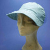 Casquette longue visière souple jade en lin pour femme : couleur - jade, taille - elastiqué de 54 cm à 58 cm