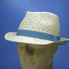 Chapeau en paille tressée trilby indigo : couleur - indigo, taille - 59cm