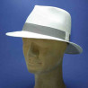 chapeau panama homme garniture coton grise fabrication équateur :  garniture - gris, taille - M.56.57cm