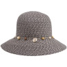 Chapeau charcoal anti UV petit bord gatsby house of ord : couleur - charcoal, Taille Réglable - par lacet de 55cm à 59cm