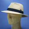 chapeau traveler UPF+50 garniture coton marine fabrication Francaise :  garniture - marine, couleur - naturel, taille - S.54.55cm