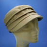 Casquette femme en polaire camel : couleur - camel-, taille - elastiqué de 54 cm à 58 cm