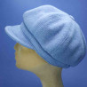 Casquette gavroche femme en laine doublure coton ciel : couleur - ciel, Modéle - Femme, taille - elastiqué de 54 cm à 58 cm