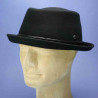 Chapeau  PORK PIE noir flechet : couleur - noir, taille - M.56.57cm