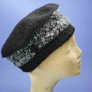 toque femme laine noir flechet