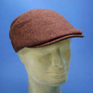 casquette forme anglaise laine d écosse FLECHET brique