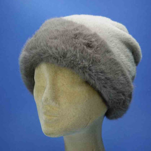 FLECHET bonnet fourrure fashion femmes taupe