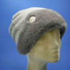 FLECHET bonnet fourrure fashion femmes taupe : couleur - taupe, Modéle - Femme, taille - Elastiqué 54 à 57cm