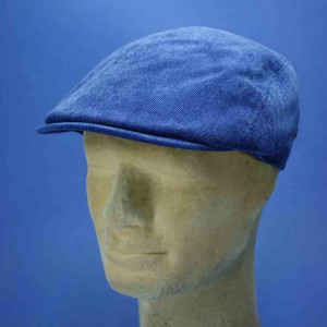 casquette hiver homme velours milleraies bleu