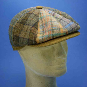casquette irlandaise peaky blinders laine d'écosse moutarde homme