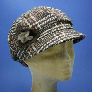 gavroche chevron beige pure laine vierge hiver femme