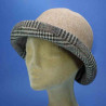 chapeau feutre de laine année 30 femme beige : couleur - beige, Modéle - Femme, taille - M.56.57cm