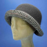 chapeau feutre de laine chocolat année 30 femme : couleur - chocolat, Modéle - Femme, taille - M.56.57cm