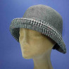 chapeau feutre de laine gris souris année 30 femme : couleur - gris souris , Modéle - Femme, taille - M.56.57cm