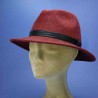 Chapeau feutre de laine bordeaux femme : couleur - bordeaux, Modéle - Femme, taille - M.56.57cm