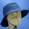 Chapeau de pluie navy pliable dans sa housse pour femme : couleur - navy-, Taille Réglable - de 54 à 58cm lien intérieur