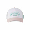 VON DUTCH casquette trucker baseball patch rubber : couleur - rose, Taille Réglable - de 55 à 60cm