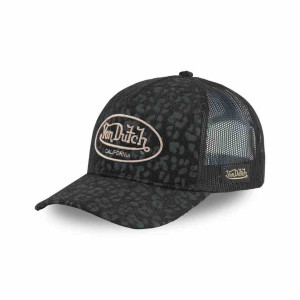 VON DUTCH casquette trucker baseball léopard noir