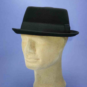 Chapeau feutre de laine PORK PIE noir